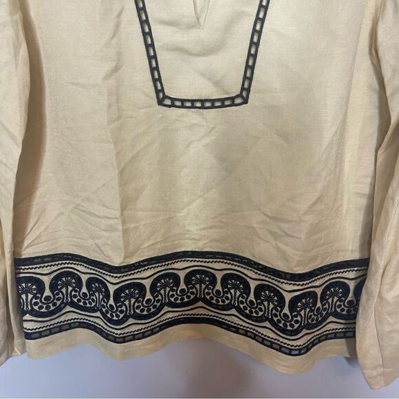 Jonathan Simkhai Abel Linen blend eyelet top NWT XS - Picture 11 of 13